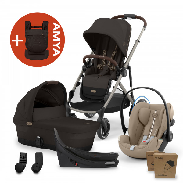 CYBEX Gold eGazelle 4in1 All Weather +AMYA - Chocolate Brown/Almond Beige